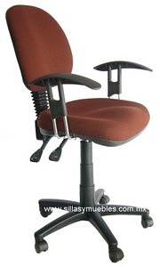 SILLA SECRETARIAL RECLINABLE, CON CODERAS AJUSTABLES